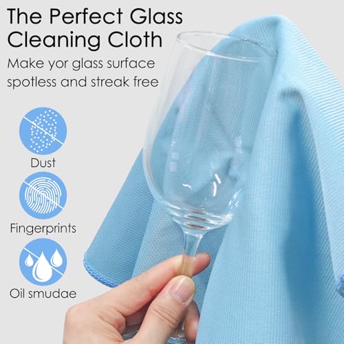 ATZNZIK 24 Pack Microfiber Glass Cleaning Cloth 16 Inch X 16 Inch Polishing Cloths Glass Cleaning Towel Lint Free Cloth for Cleaning Windows, Glasses, Mirrors, Windshields, Stainless Steel - Image 3
