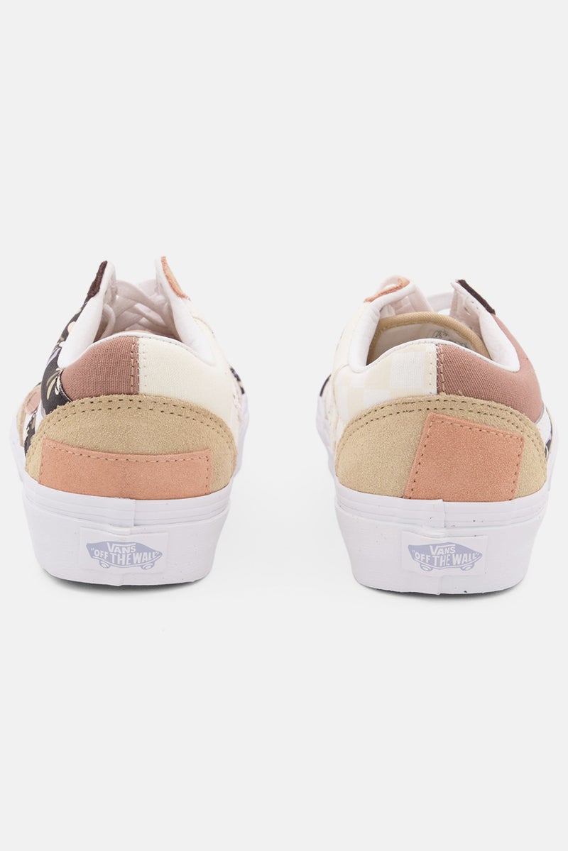 VANS Kids Boy Old Skool Patc Lace Up Casual Shoes, Beige - Image 2