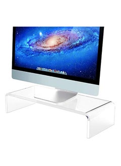 Clear Computer Stand, Acrylic Monitor Riser with Sturdy, Hold up to 50lbs Desktop Stand Heavy Duty Acrylic, for Ergonomic Working