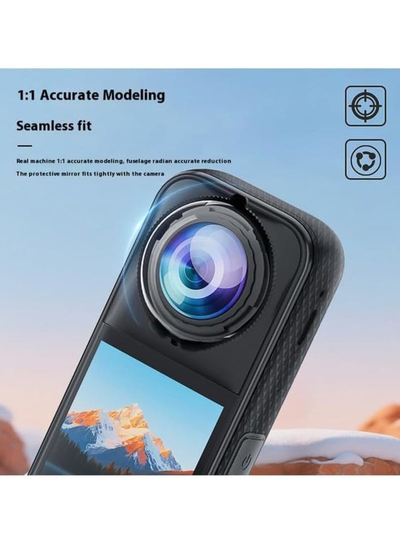Lens Guards for Insta360X5, Protective Lens Cover, Tempered Glass Dual Lens Protector Case Action Camera Accessories, (Optical glass)  - Image 4