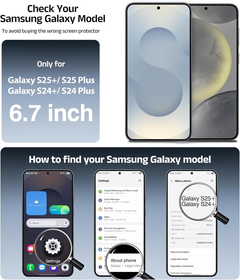 Mr Shield Mr.Shield iWLL Tempered Glass Screen Protector Guard For Samsung Galaxy S25 Edge, S25 Plus and S24 Plus, Easy Installation Ultrafit Tray, 9H Hardness, Case Friendly, Military Grade Shatterproof (1 Pack) - Image 3