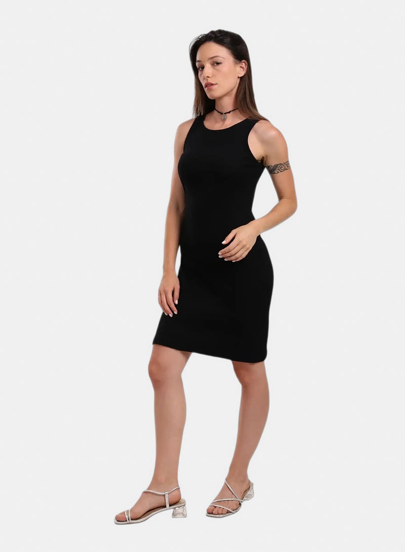 Carina Ribbed Basic Dress - Image 2