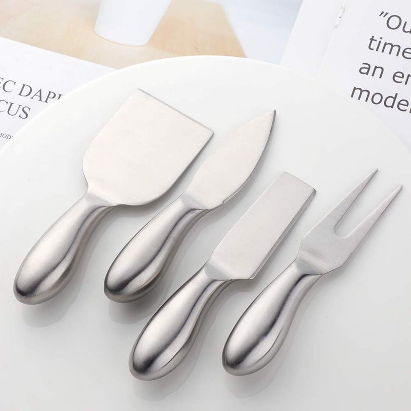 Silver Cheese Shovel Set 6 Piece Stainless Steel Hollow Handle Spreader Dishwasher Safe - Image 5