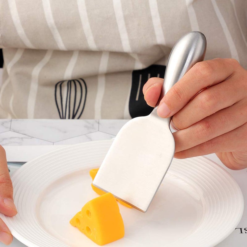 Silver Cheese Shovel Set 6 Piece Stainless Steel Hollow Handle Spreader Dishwasher Safe - Image 3