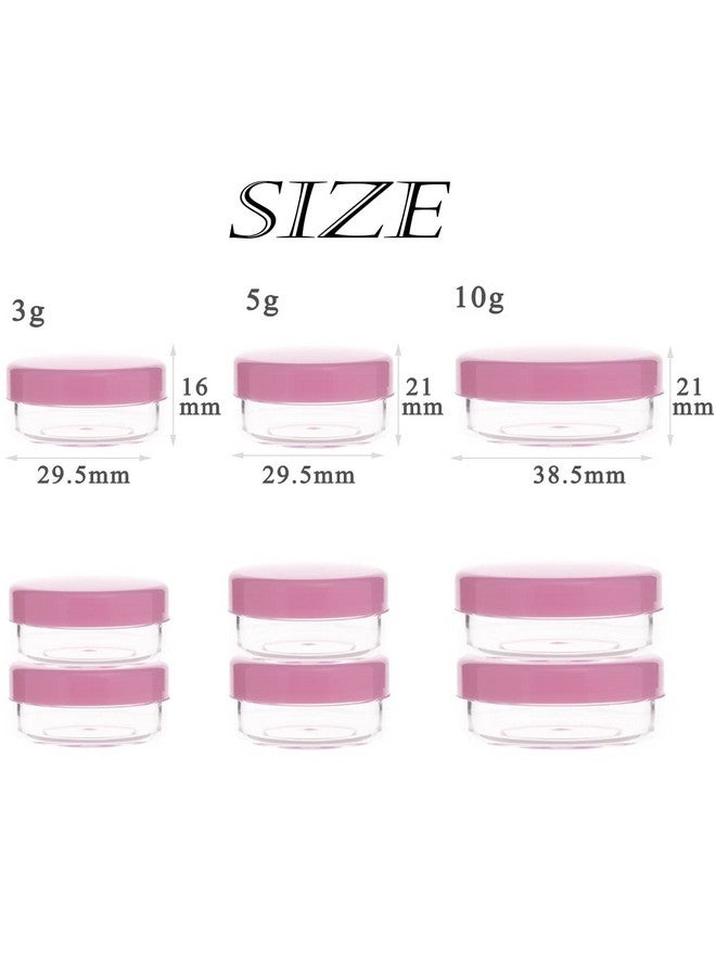 ZEJIA 5 Gram Sample Containers With Lids, Mini Makeup Containers, Empty Plastic Travel Cosmetic Containers With Labels(100 Count, Pink Lid) - Image 4