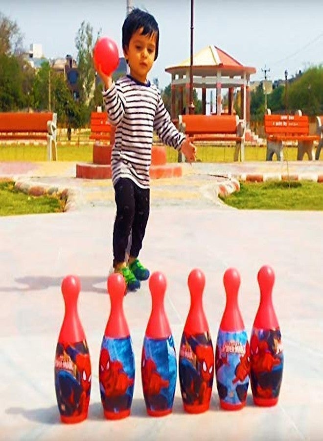 BlackZone Bowling Pins Toy Game Set for Kids with 6 Pins and 1 Ball | Indoor Outdoor Colourful Sports Game for Kids | Educational Toy Birthday Gifts for Baby Toddlers (Spiderman) - Image 5
