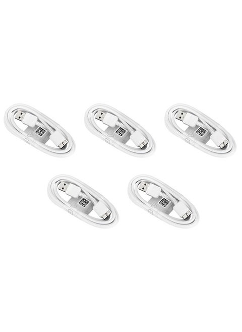 Pack of 5 USB 3.0 Sync Data Charging Cable For Samsung Galaxy Tab Pro 12.2 Note 3 S5 White