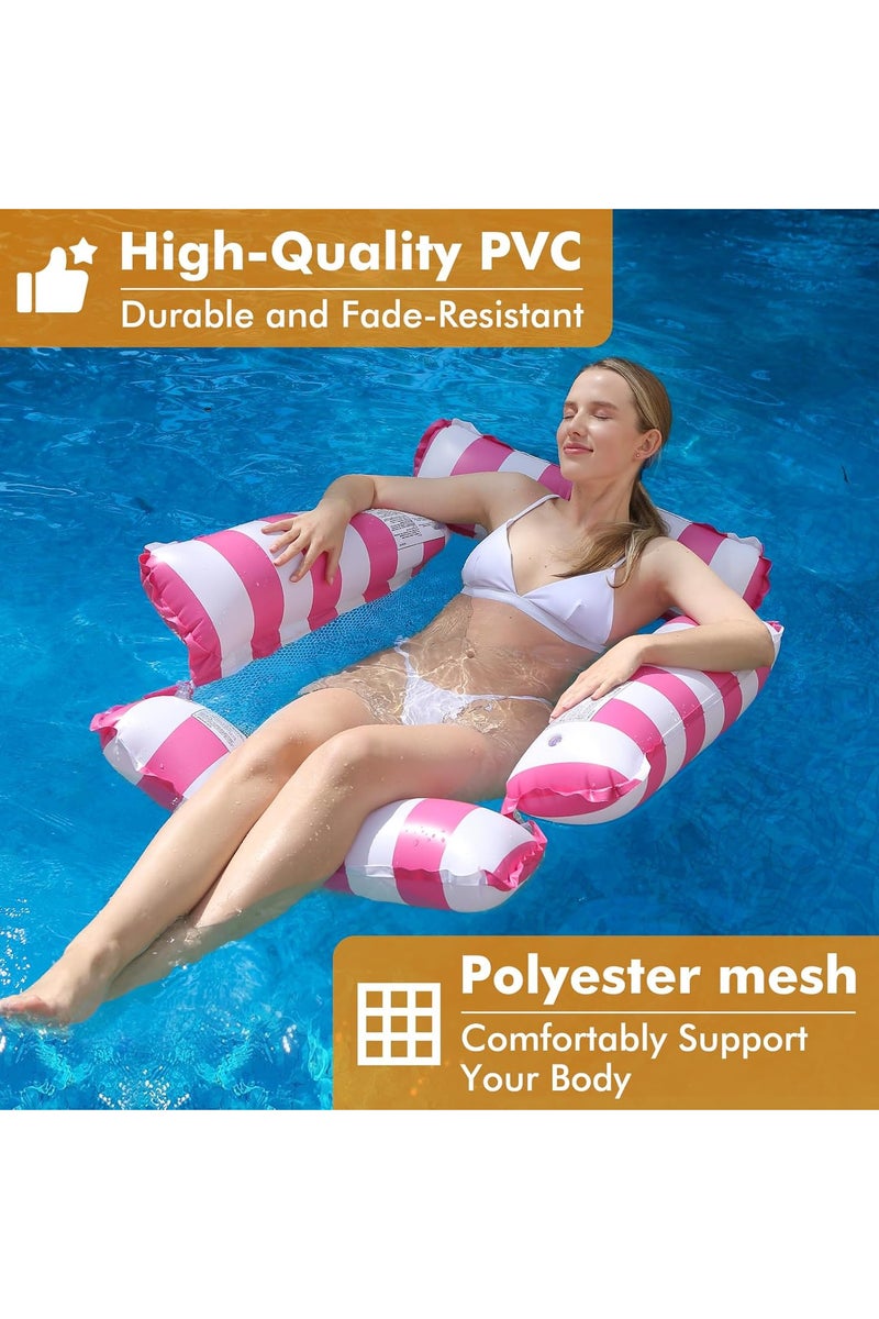 Inflatable pool float Practical, versatile design: hammock, chair, or floating bed Equipped with a strong net for optimal stability and comfort Lightweight and easy to carry, ideal for the pool, beach, or lake Designed to provide maximum comfort and relaxation during your summer adventures! - Image 2