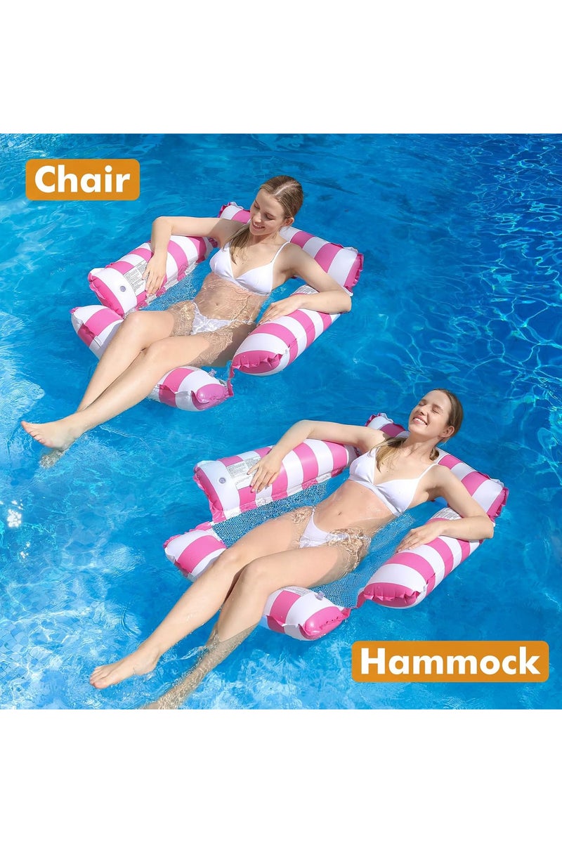 Inflatable pool float Practical, versatile design: hammock, chair, or floating bed Equipped with a strong net for optimal stability and comfort Lightweight and easy to carry, ideal for the pool, beach, or lake Designed to provide maximum comfort and relaxation during your summer adventures! - Image 3