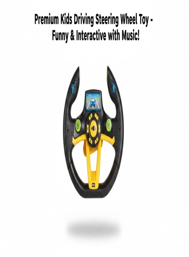 Claudelle Premium Kids Driving Steering Wheel Funny Interactive Driving Wheel with Music (Black) - Image 5