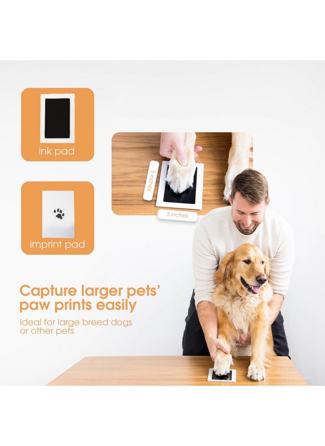 بيرل هيك وسادة حبر Pearhead Pet Clean-Touch، متوسطة/كبيرة، وسادة حبر سوداء للقطط أو الكلاب، مالك الحيوانات الأليفة، عنصر يجب أن يمتلكه مالك الحيوانات الأليفة، تذكار تذكاري للحيوانات الأليفة، للحيوانات الأليفة المتوسطة إلى الكبيرة  - Image 2