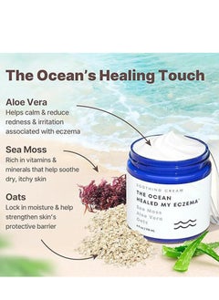 CARVENCHY Natural Soothing Eczemas Cream, Healed Sea Moss Colloidal Oats, Hydrating Soothing Cream, for Dry Sensitive and Eczema Prone Skin, Dermatological Body Cream, Daily Body & Face Application (118ml)  - Image 4