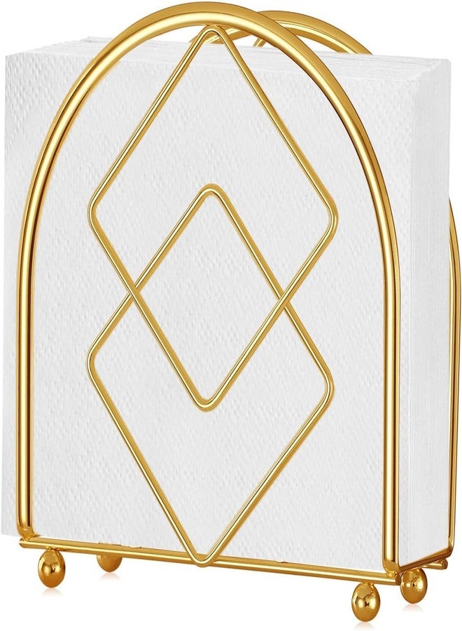 CentraLit Napkin Holder for Dining Table - Home Décor, Freestanding Metal Paper Holder for Kitchen Countertop, Heavy Duty Napkin Paper Organizer, Tissue Dispenser Stand for Home Restaurant (Gold) - Image 1