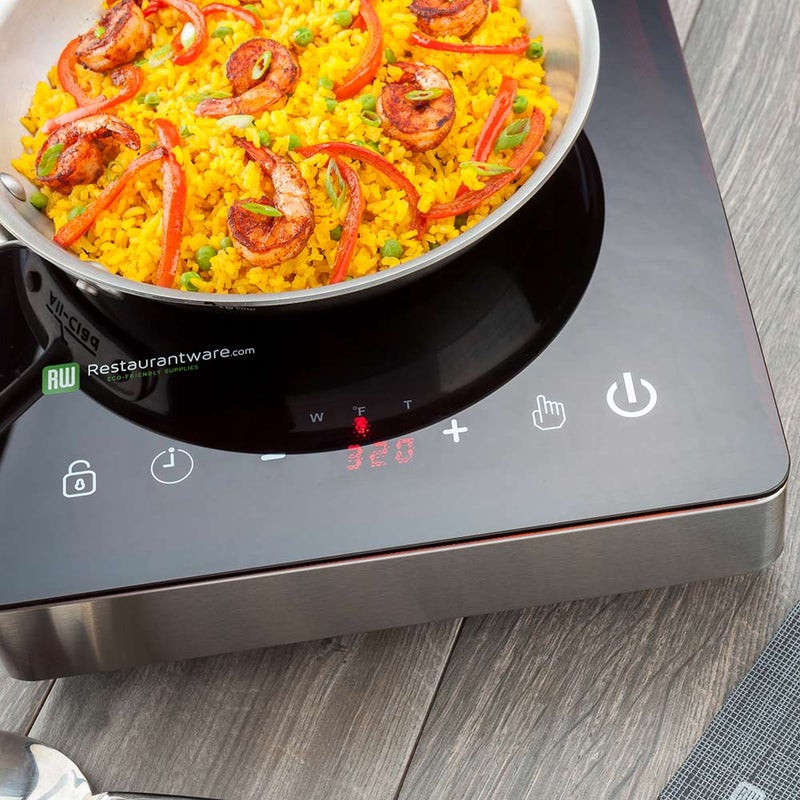 Restaurantware-Home Pro Portable Induction Cooktop RWT0095 - 1800W (120V) Countertop Induction Cooker with Digital Temperature Display - Perfect for Home and RV Use - Image 3