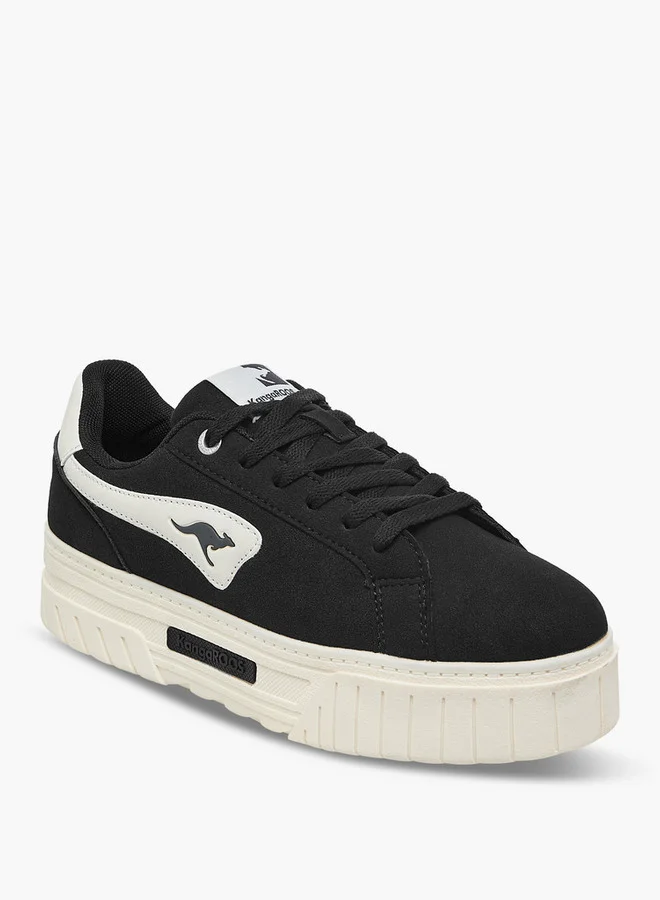 kangaROOS Women's Colourblock Sports Shoes with Lace-Up Closure