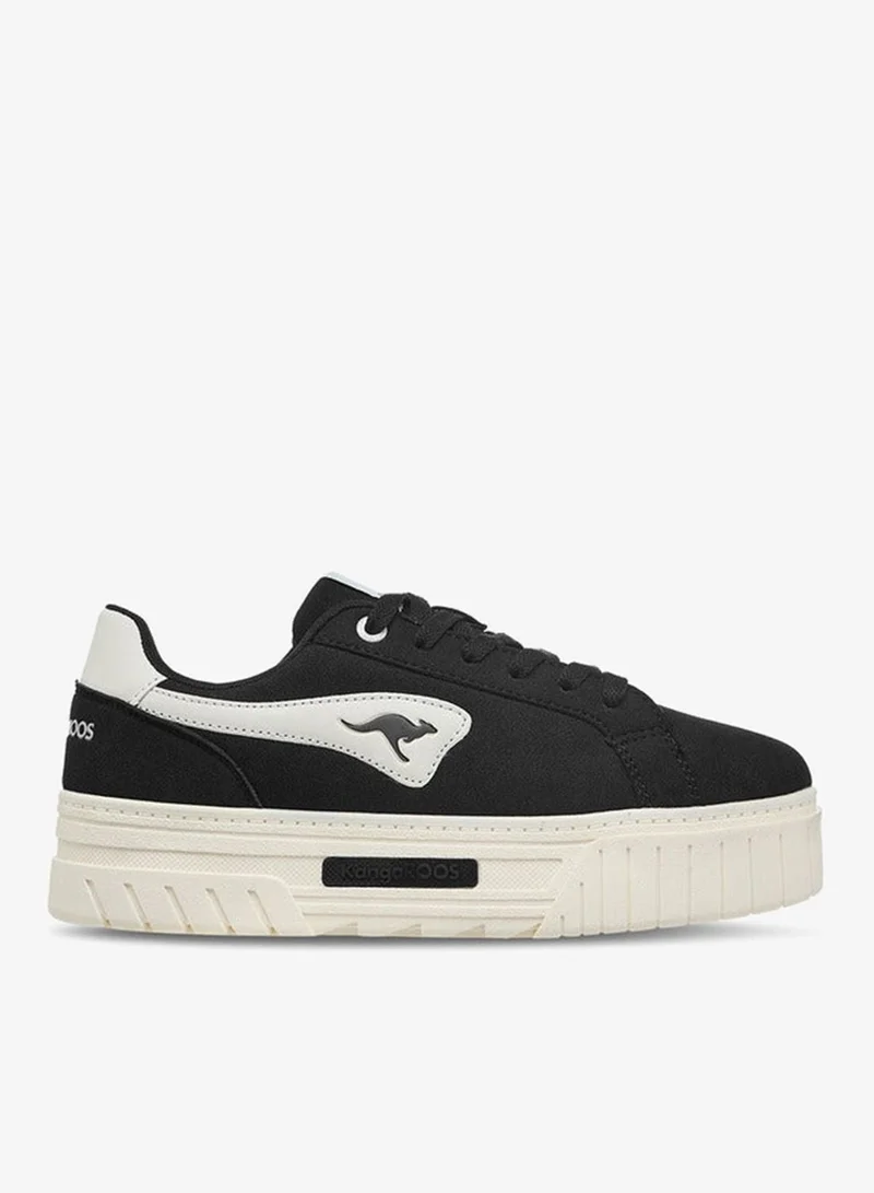 kangaROOS BLACK Women's Colourblock Sports Shoes with Lace-Up Closure for Women | Best Price UAE