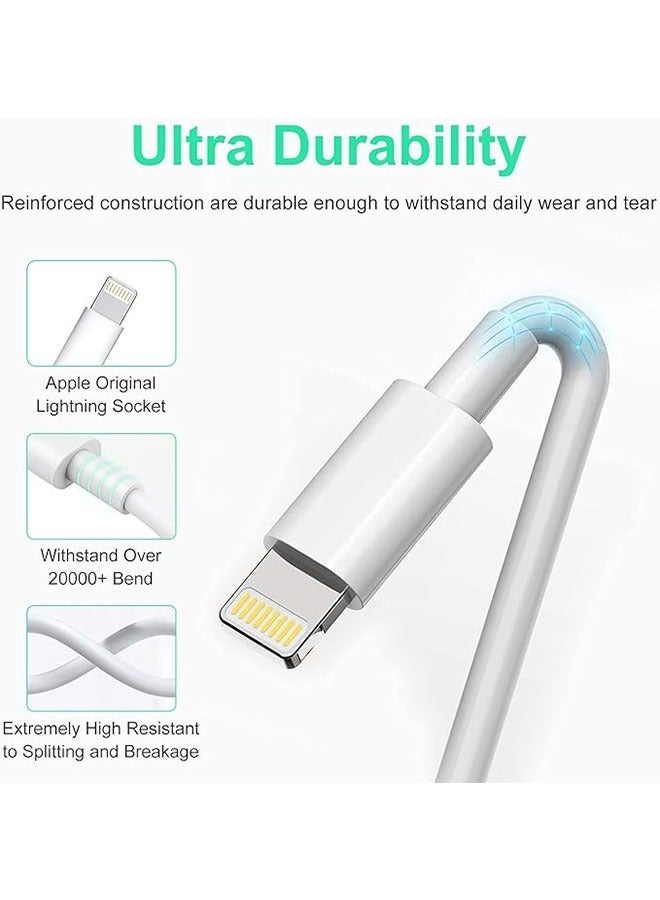 USB C to Lightning Cable 1M Compatible with iPhone 14/iPhone 14 Pro Max/13/12/11 Pro/X/XS/XR/8 Plus/AirPods Pro, Supports Power Delivery, 1M, White - Image 5