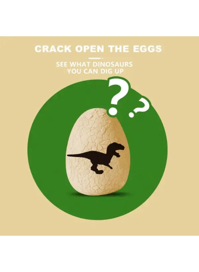 Dinosaur Egg Digging Toy Set 12 Eggs With Dinosaur Figures Educational Science Kit For Kids - Image 4