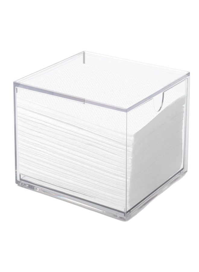 Klmnop Disposable Face Towel Holder, Clear Storage Box with Drawer for Face XL Towels, Stackable Face Towel Box for Bathroom and Vanity(Clear) - Image 1