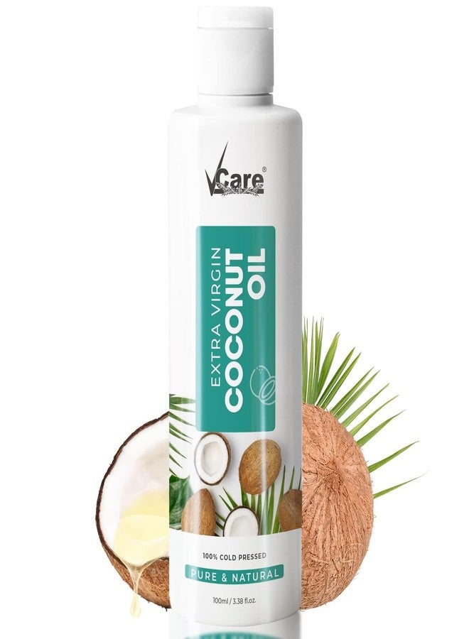 VCare Cold Pressed Extra Virgin Coconut Oil for Hair & Skin Care|Newborn Baby Massage Oil for Kids| Ideal For All Type Skin & Hair Growth Oil for Men & Women|Plastic Bottle 100ml - Image 1