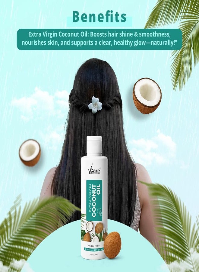 VCare Cold Pressed Extra Virgin Coconut Oil for Hair & Skin Care|Newborn Baby Massage Oil for Kids| Ideal For All Type Skin & Hair Growth Oil for Men & Women|Plastic Bottle 100ml - Image 4