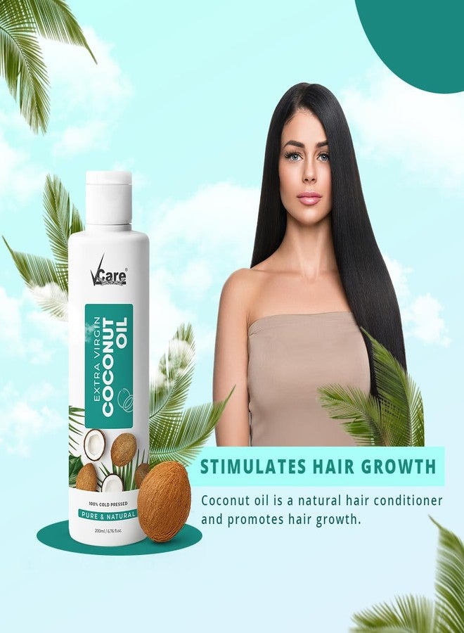 VCare Cold Pressed Extra Virgin Coconut Oil for Hair & Skin Care|Newborn Baby Massage Oil for Kids| Ideal For All Type Skin & Hair Growth Oil for Men & Women|Plastic Bottle 100ml - Image 5