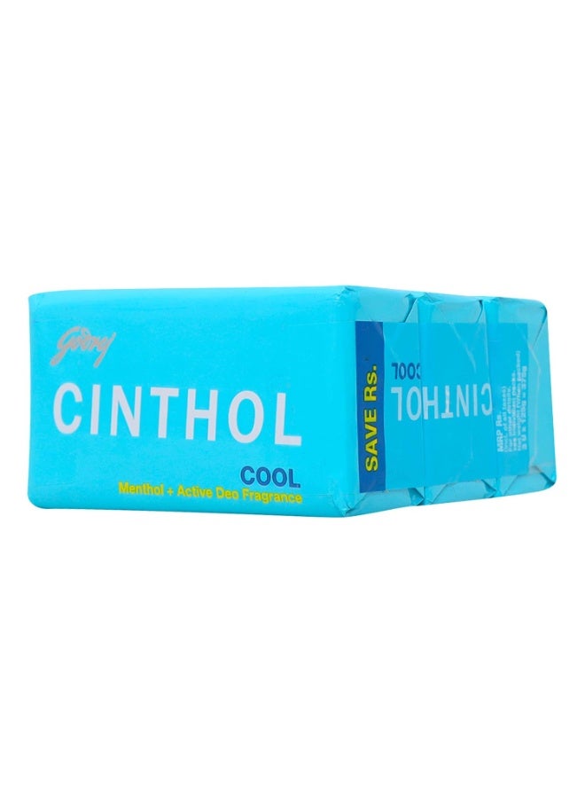 سينثول صابون الاستحمام "سينثول كول" (Cinthol Cool)، بالمنثول ورائحة مزيل العرق النشط، 125 جم (عبوة من 3 قطع) - Image 2