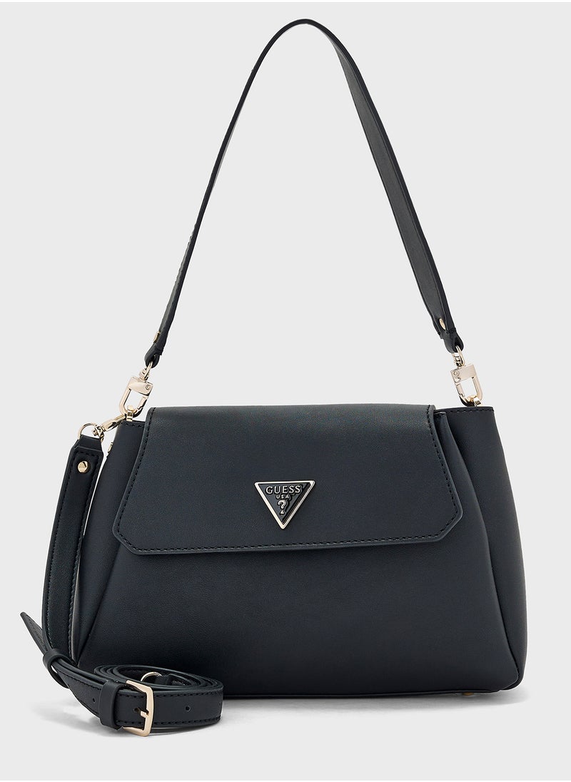GUESS Logo Detail Sora Flap Over Satchels  - Image 1