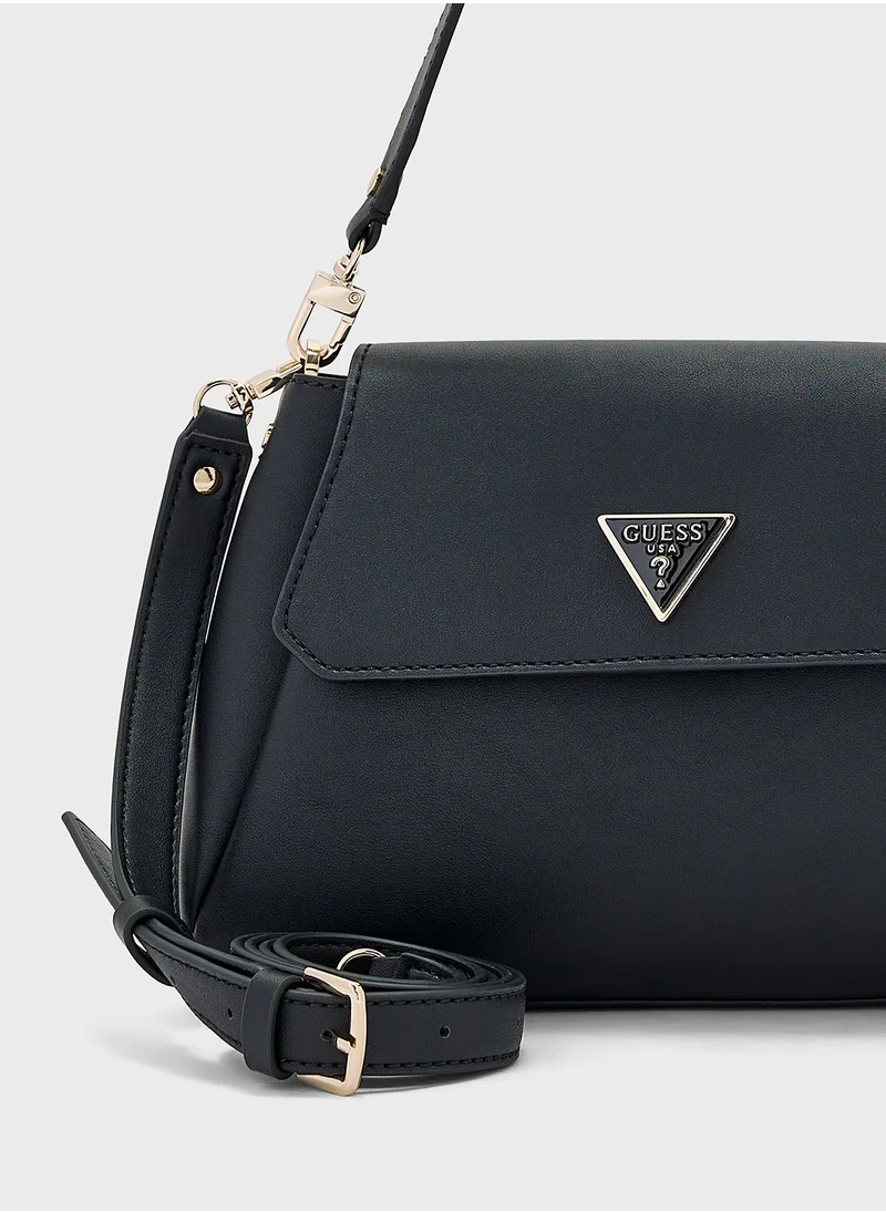 GUESS Logo Detail Sora Flap Over Satchels