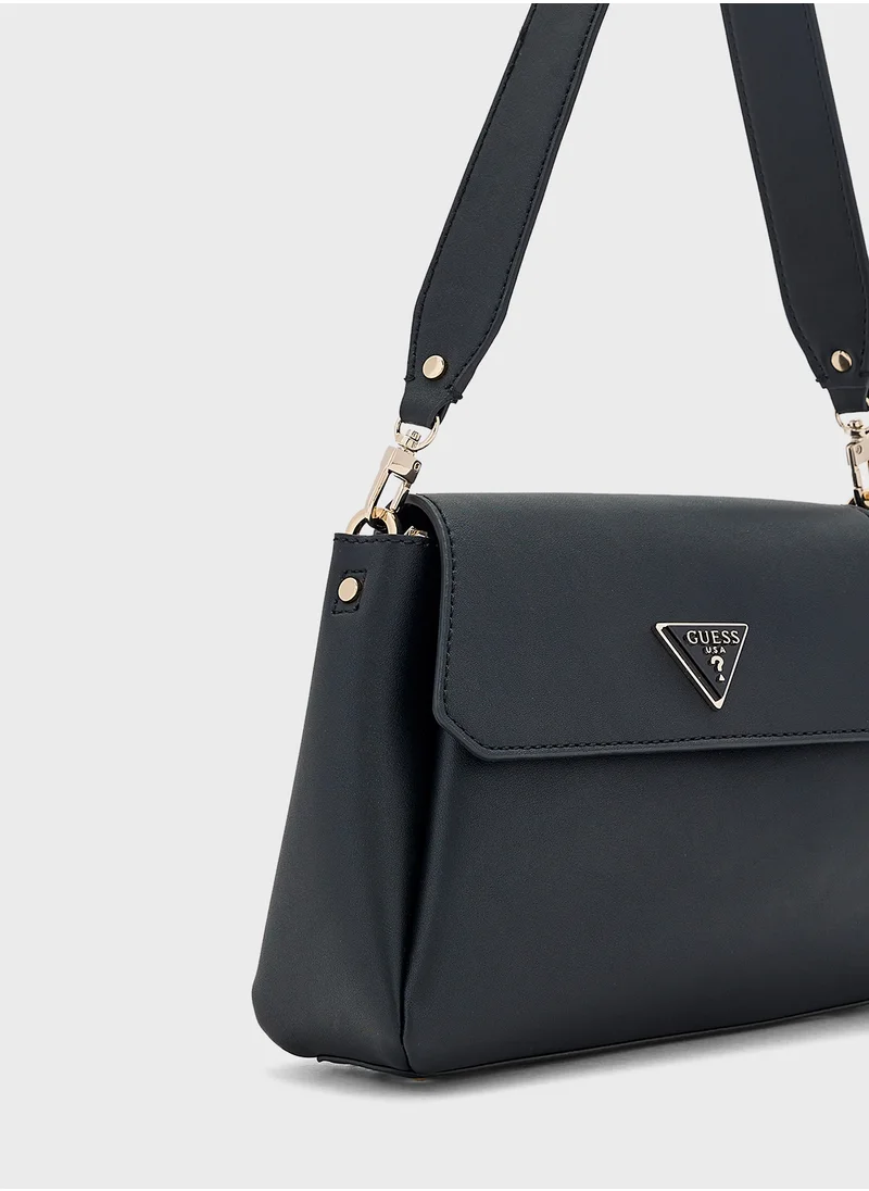 GUESS Logo Detail Sora Flap Over Satchels
