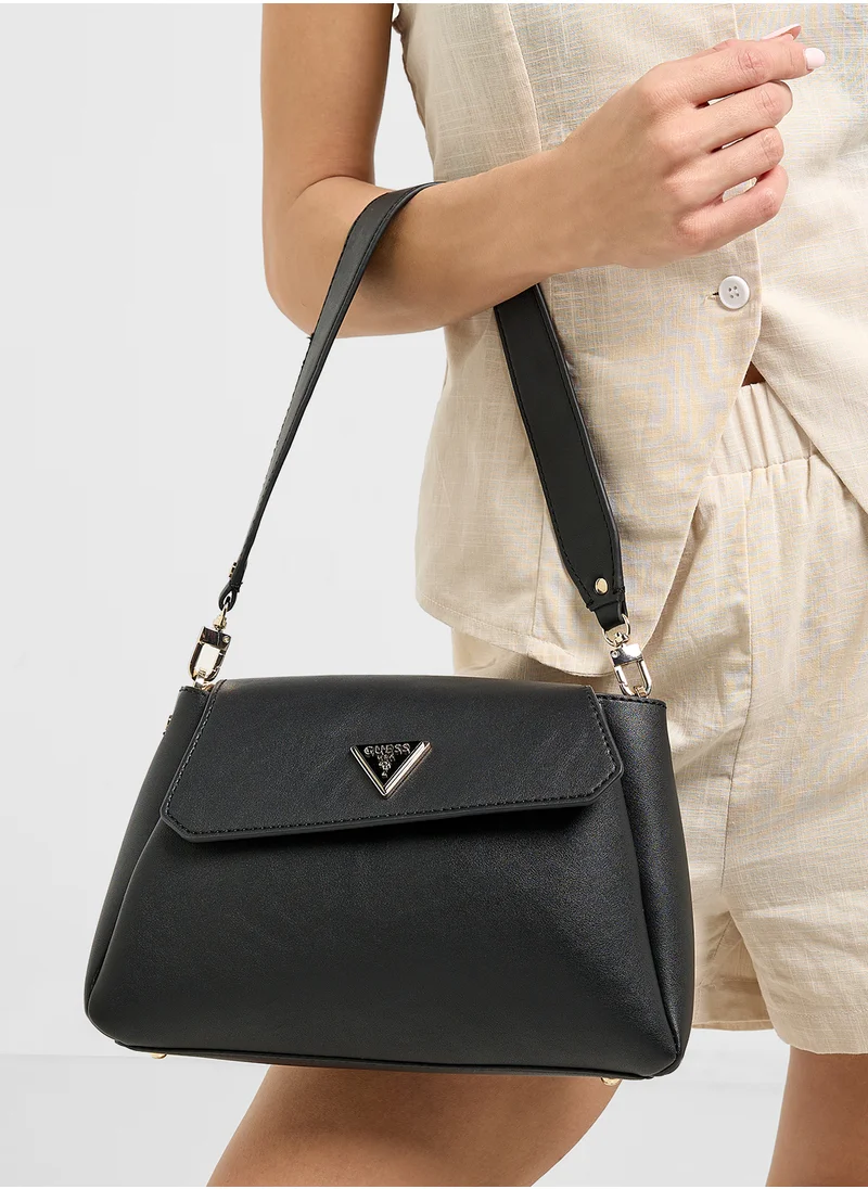GUESS Logo Detail Sora Flap Over Satchels