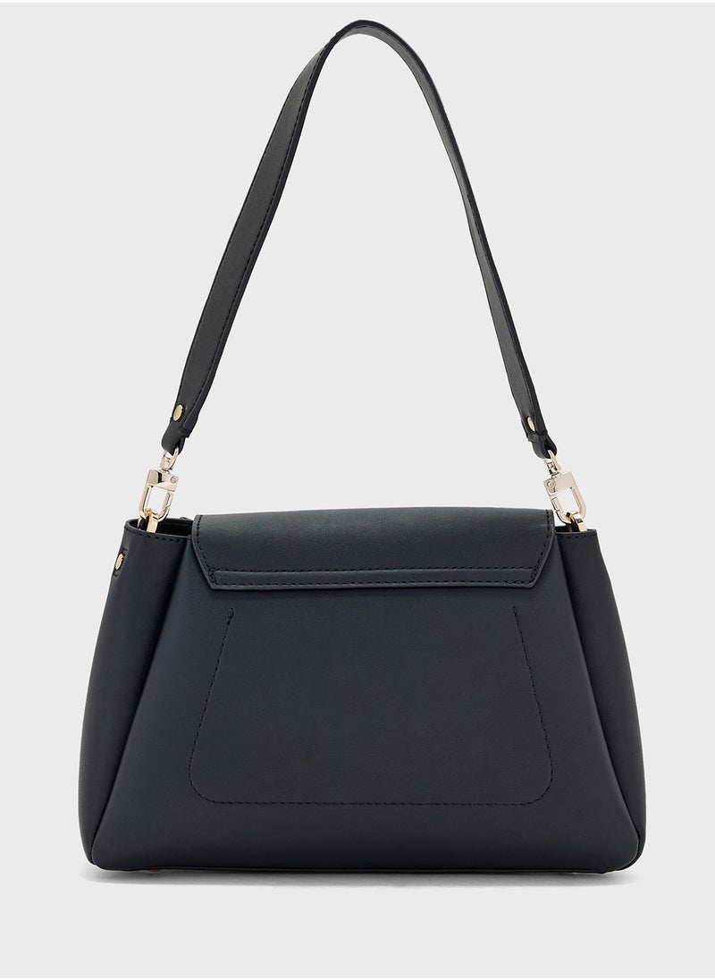GUESS Logo Detail Sora Flap Over Satchels  - Image 2