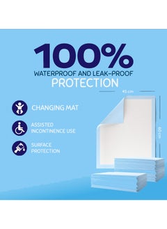Nappy time Nappy Time Disposable Changing Mats, Nappy Pad, Baby Diaper Mat, Leak-proof, High Absorbency, 100% Water-proof Size 45x60 - 25 sheets packed in 2 (50 sheets)  - Image 5