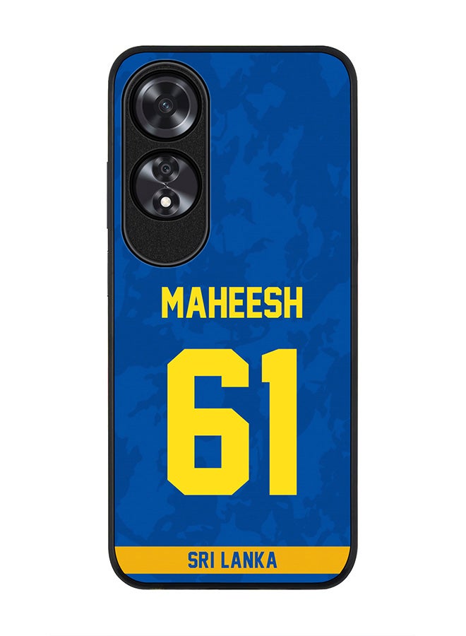 Stylizedd Rugged Black edge case for Oppo A60, Slim fit Soft Case Flexible Anti Drop TPU Gel Thin Cover - Team Sri lanka Maheesh Theekshana, Jersey No 61 - Image 1