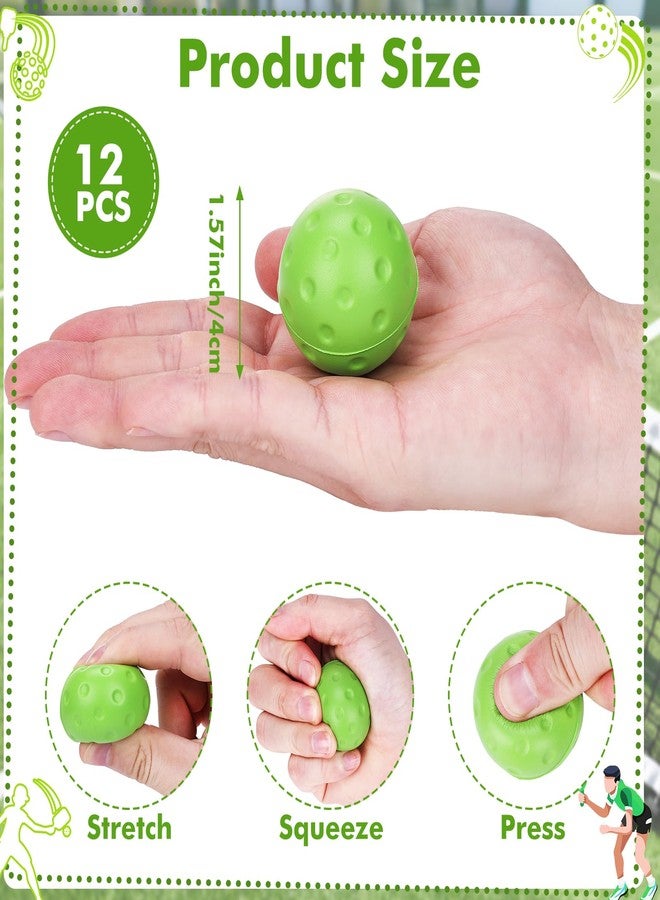 Bensbl 12 Pack Foam Pickleball Stress Balls - Mini Squeeze Toys with Medium Bounce & Realistic Design for Stress Relief, Hand Exercise - Sports Themed Gifts for Office, Classroom, Party - Image 3