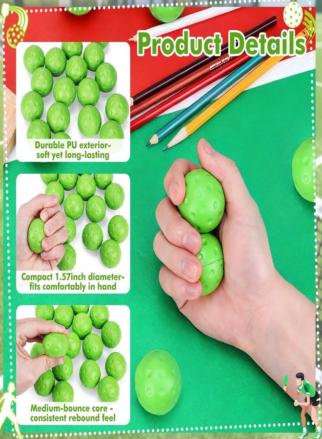 Bensbl 12 Pack Foam Pickleball Stress Balls - Mini Squeeze Toys with Medium Bounce & Realistic Design for Stress Relief, Hand Exercise - Sports Themed Gifts for Office, Classroom, Party - Image 4