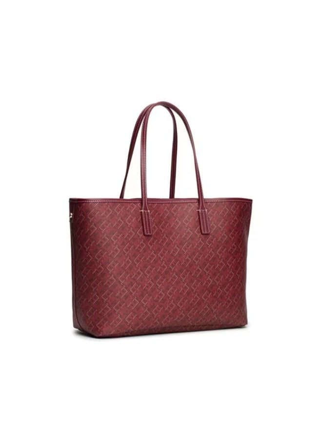Hilfiger Denim Tommy Hilfiger Monoplay Removable Laptop Pouch Handbag Burgundy TB75 - Image 4
