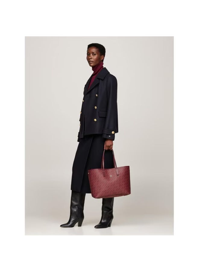Hilfiger Denim Tommy Hilfiger Monoplay Removable Laptop Pouch Handbag Burgundy TB75 - Image 5