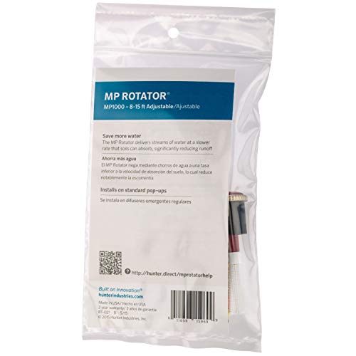 Hunter MP1000-90 Adjustable Sprinkler Nozzle – MP Rotator Head, 90°–210° Arc, 8'–15' Radius, Water-Saving Lawn & Garden Irrigation (Maroon) - Image 5