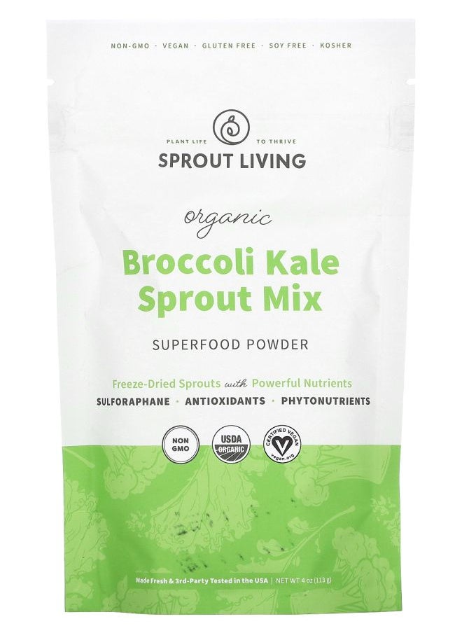 Sprout Living Organic Broccoli Kale Sprout Mix  4 oz (113 g) 