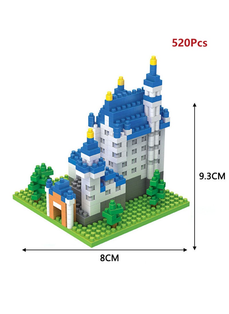 Children's Educational Assembly And Construction Toys Small Particle Assembly Building Blocks (Swan Castle 520Pcs)  - Image 2
