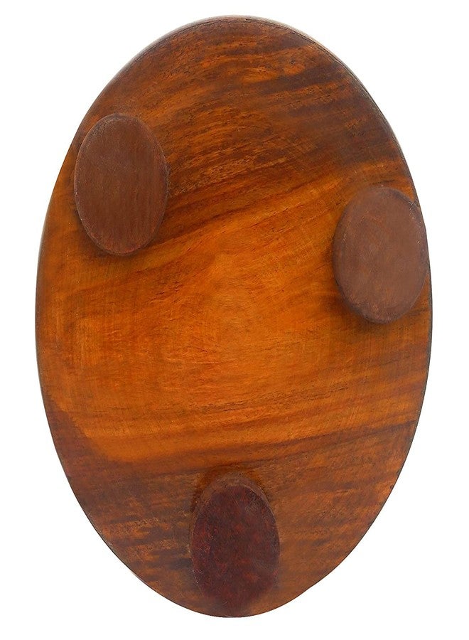 Sri Balajee Bangles Chakla Belan Wooden Handmade Kitchen Item, 13 Inches,Brown (Chapathi Maker 10 inch, 13 in) - Image 2