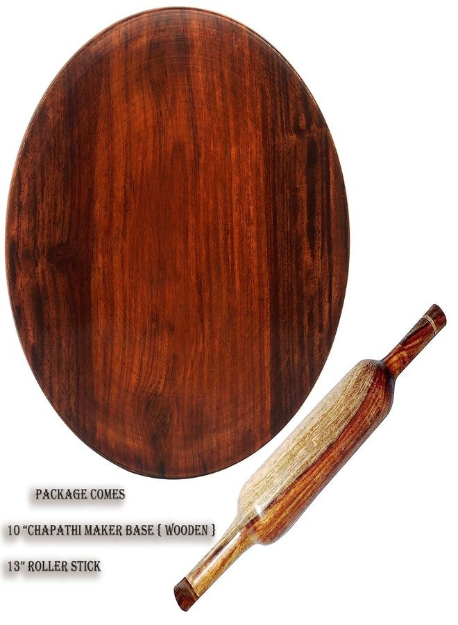 Sri Balajee Bangles Chakla Belan Wooden Handmade Kitchen Item, 13 Inches,Brown (Chapathi Maker 10 inch, 13 in) - Image 3