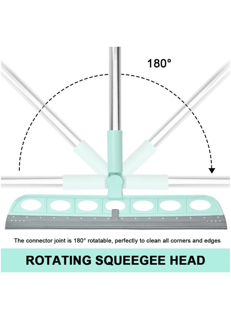 KASTWAVE - Floor Squeegee Mop, Widen Wet Room Floor Squeegee, Quick Drying Water Broom Squeegee Floor Scrubber for Water Scraping, Dusting, Stain Removing, Window Scraping (F), 44x15, - Image 1