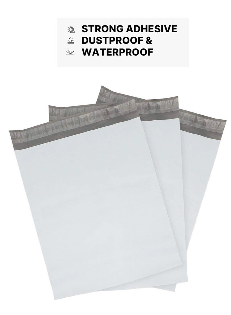 White Poly Mailer Bags – 35 x 45 cm, Self-Seal Adhesive Shipping Envelopes, 100-Pack – Durable Packaging Bags for Clothing, Parcels, and Postal Deliveries - Image 3