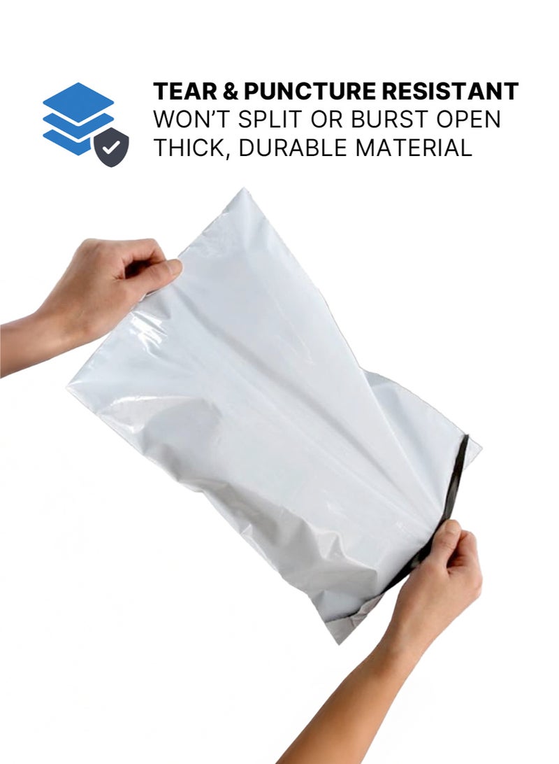 White Poly Mailer Bags – 35 x 45 cm, Self-Seal Adhesive Shipping Envelopes, 100-Pack – Durable Packaging Bags for Clothing, Parcels, and Postal Deliveries - Image 4