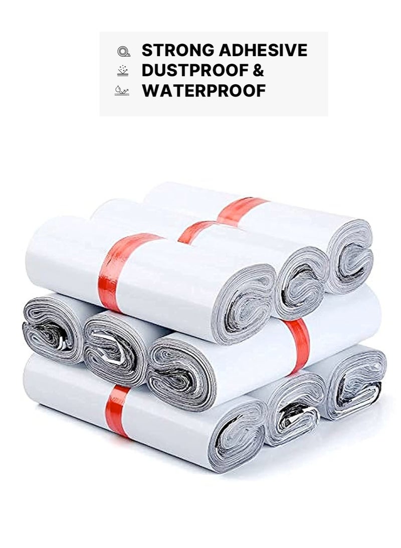 White Poly Mailer Bags – 35 x 45 cm, Self-Seal Adhesive Shipping Envelopes, 100-Pack – Durable Packaging Bags for Clothing, Parcels, and Postal Deliveries - Image 2
