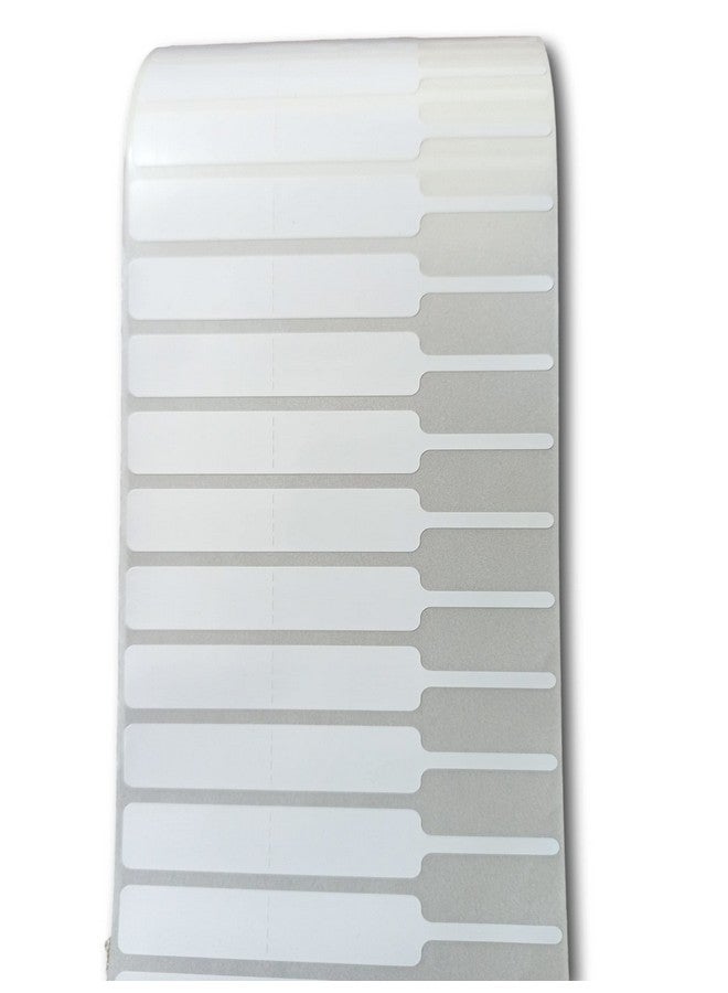 BAR-CODING TECH, 81mm X 12mm Jewellery Label Tag, Single Tail, Glossy Polyester, Fully Self Adhesive, Optical Barcode Pricing Tags, 1 Roll of 3000 Labels (1) - Image 1