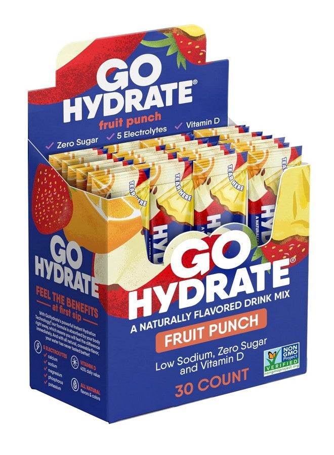 جو هايدرايت عبوات مسحوق الترطيب الفوري من جوهيدرات - مزيج مشروب منخفض الصوديوم من الإلكتروليتات - دعم طبيعي للترطيب، مشروب مسحوق بنكهة الإلكتروليتات خالي من السكر مع فيتامين د، 30 عبوة، بنكهة الفواكه - Image 1