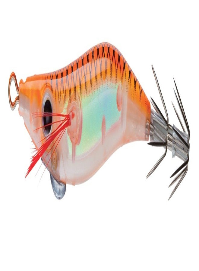 طعم صيد الحبار الصغير العائم من يوزوري، برتقالي مضيء، 2 بوصة